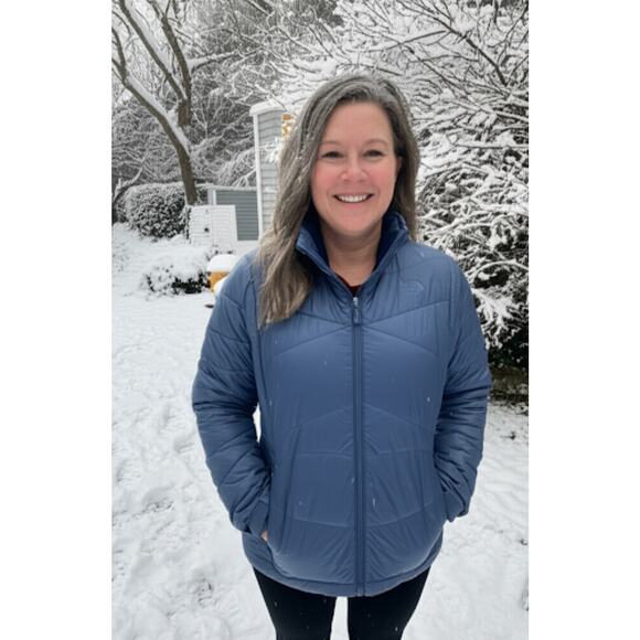 The North Face Blue Bombay Full Zip Quilted Insulated Grisaille Jacket XXL - Picture 1 of 12